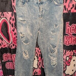 SHEIN Blue Denim Jeans